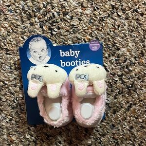Gerber Pink and Cream Baby Walker Shoes Plush Comfort